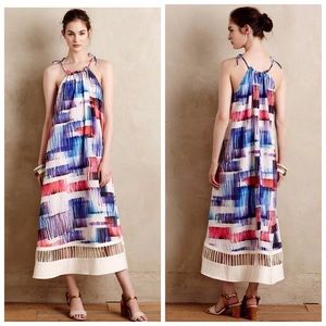 Anthropologie Sonora Sachin + Babi Watercolor Midi Gown Dress Large